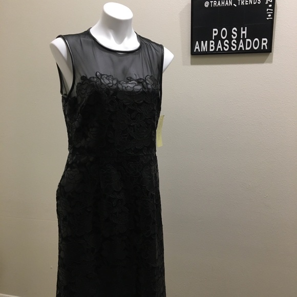 Mikael Aghal Black Sheath Dress - Picture 3 of 12